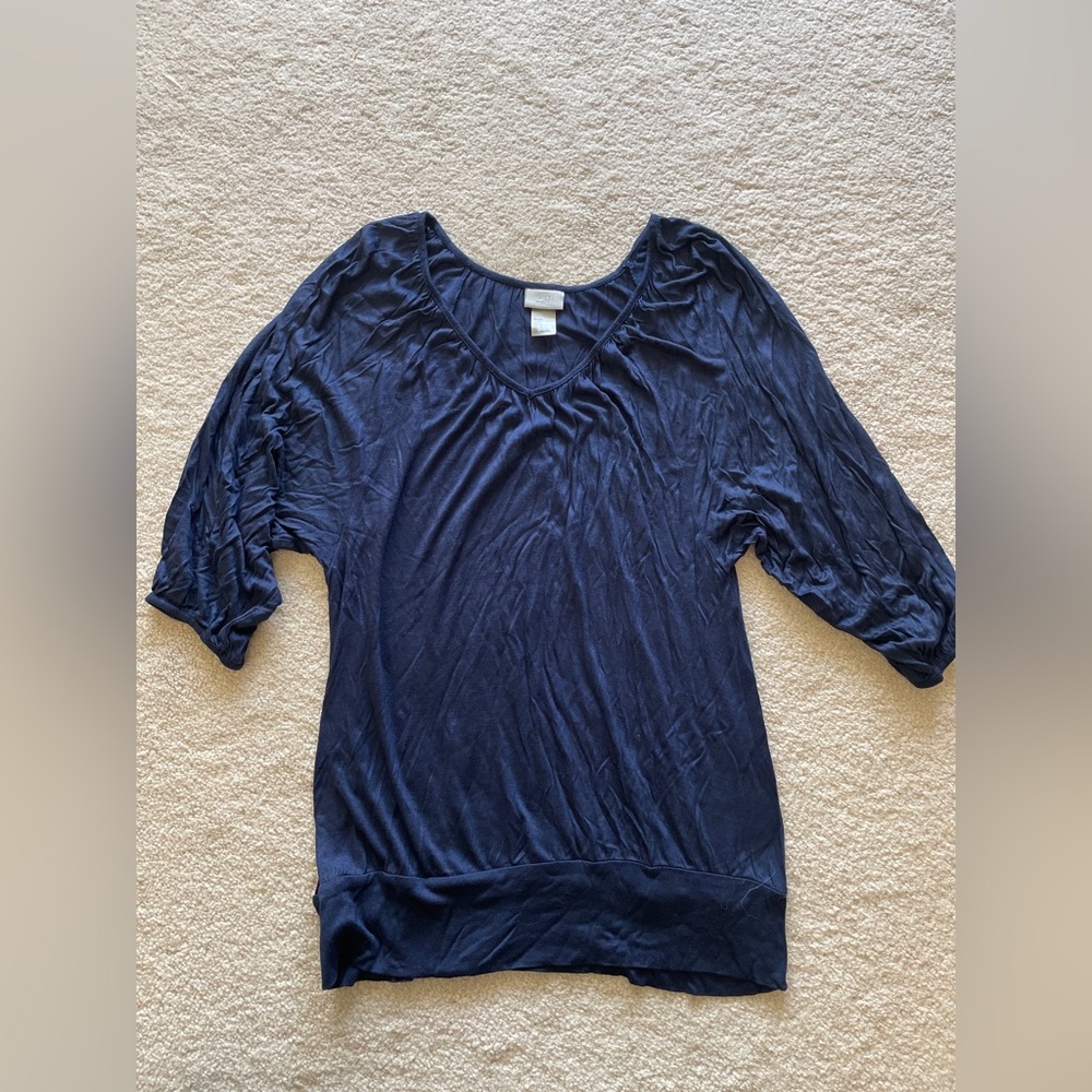 H&M Navy Blue Blouse (Size S)